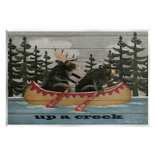 Stupell Up A Creek Woodland Cabin Canoe Wall Plaque Art by Stephanie Workman Marrott
