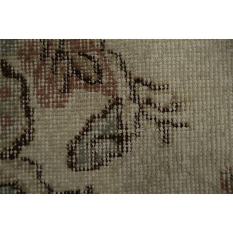 Hand Knotted Oriental 100% Wool Carpet Transitional Floral Beige & Ivories Anatolian Area Rug - 9' 5'' X 5' 8''
