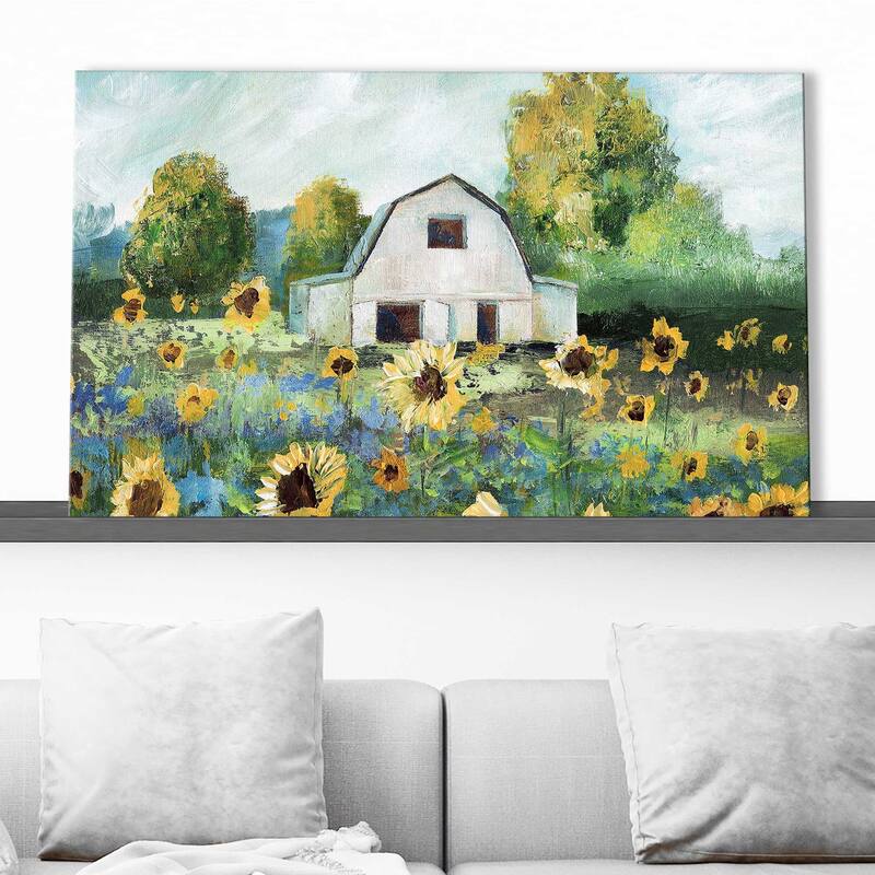 "Sunflower Barn " by Nan Print on Canvas