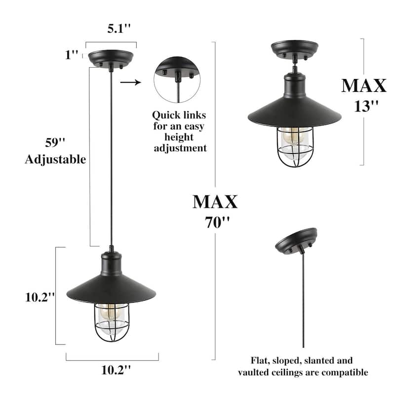 The Gray Barn Modern Farmhouse Mini 1-Light Island Light for kitchen