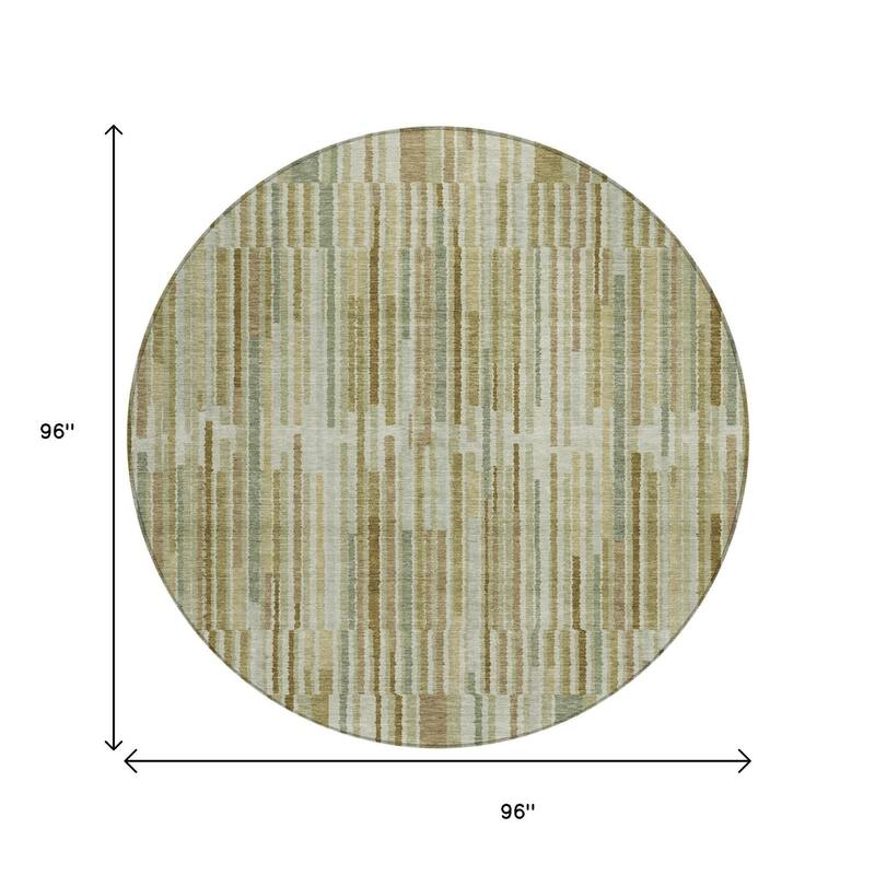 HomeRoots Striped Transitional Rectangle Outdoor Rug