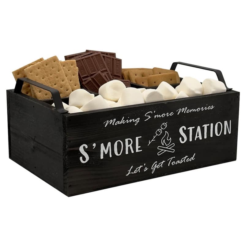 Admired by Nature S'Mores Station, decor, wood with handles - ABN5E190-BLK