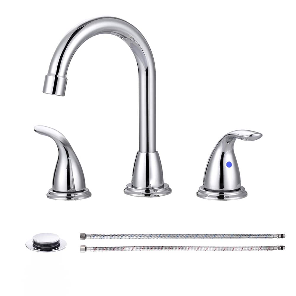 WOWOW 8 in. Widespread Double Handle Bathroom Faucet