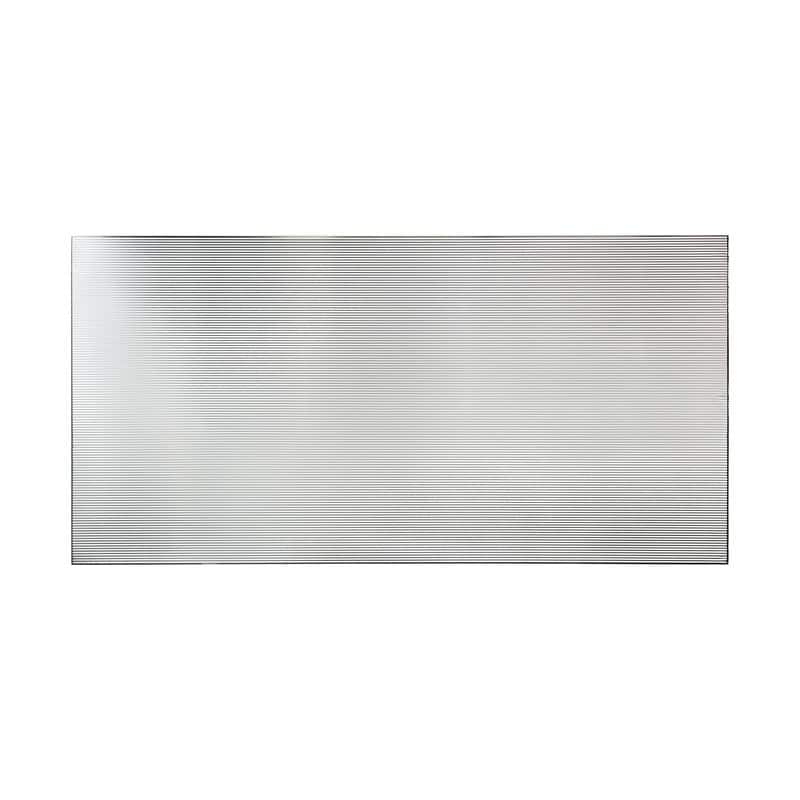 FASÄDE Rib 4-foot x 8-foot PVC Wall Panel in Brushed Aluminum - 4 x 8