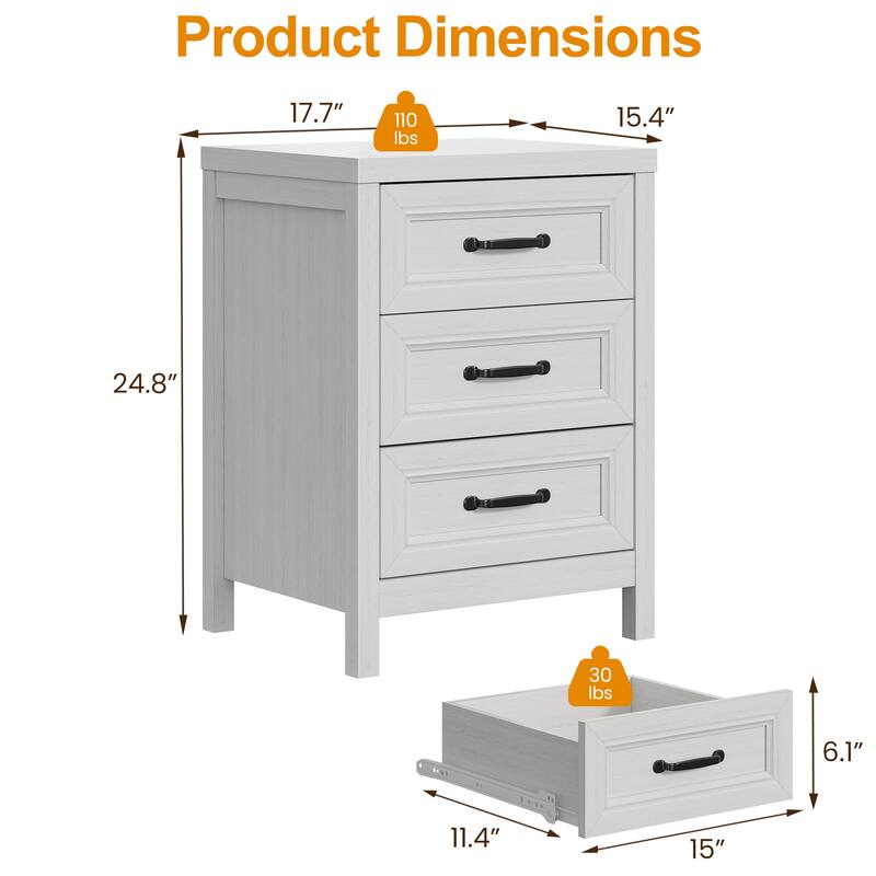 3 Drawer Dresser for Bedroom