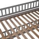 preview thumbnail 47 of 48, Full Over Full Low Bunk Bed with Fence and Ladder for Toddler Kids Teens,Elegant Children Bed
