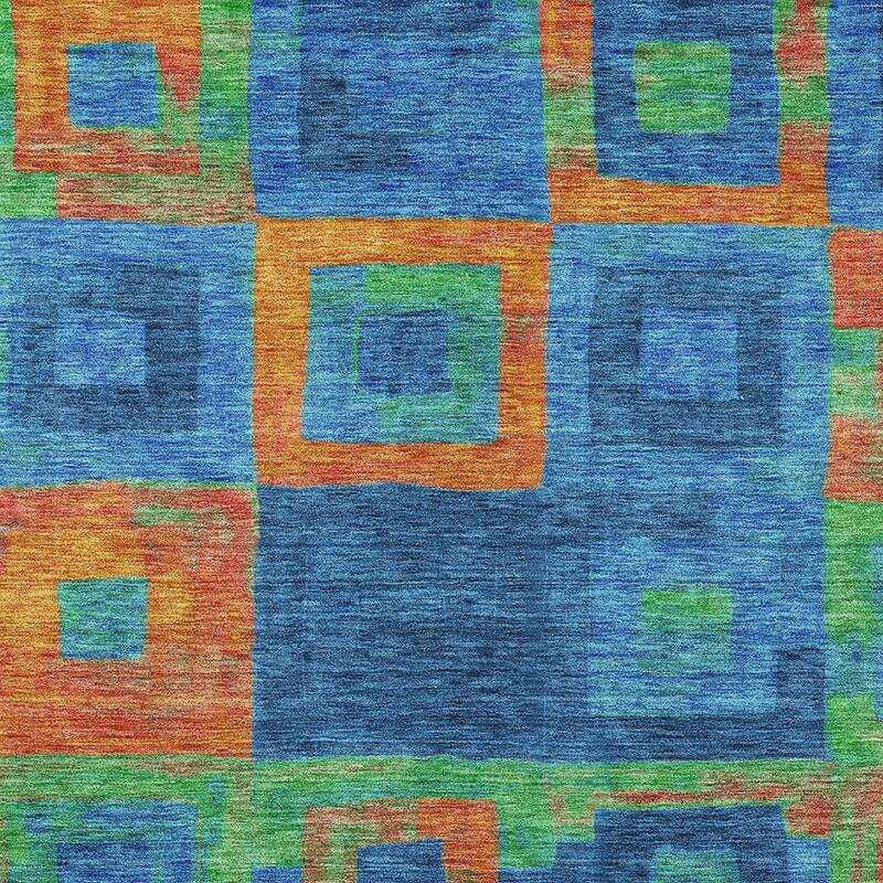 HomeRoots Geometric Transitional Rectangle Outdoor Rug
