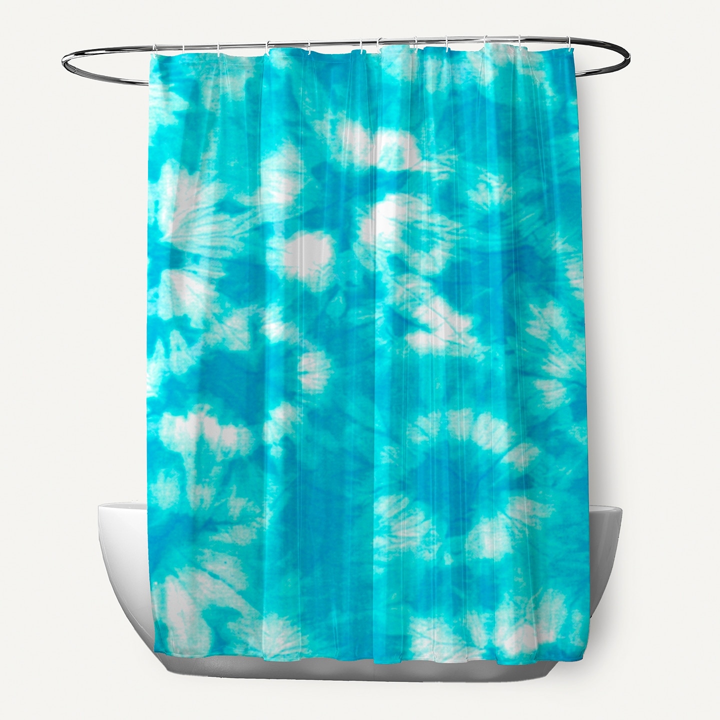 Chillax Geometric Print Shower Curtain