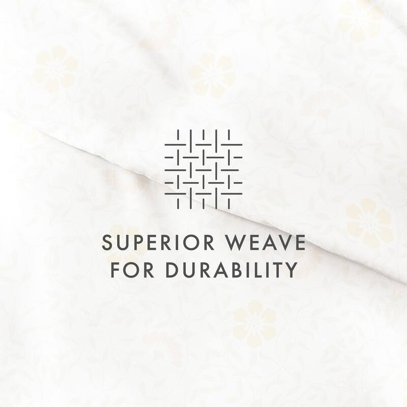 Becky Cameron 3 Piece Spring Vines Print Duvet Cover Set