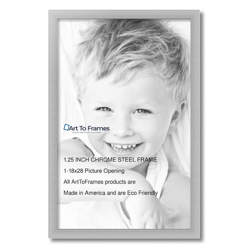 ArtToFrames Metro Modern 18x28 Inch Picture Frame, 1.25 Inch MDF Poster Frame Available in Multiple Colors (FRBW26-18x28)