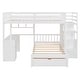 preview thumbnail 4 of 22, Elegant Twin over Full Bunk Bed with Desk, Drawers and Shelves