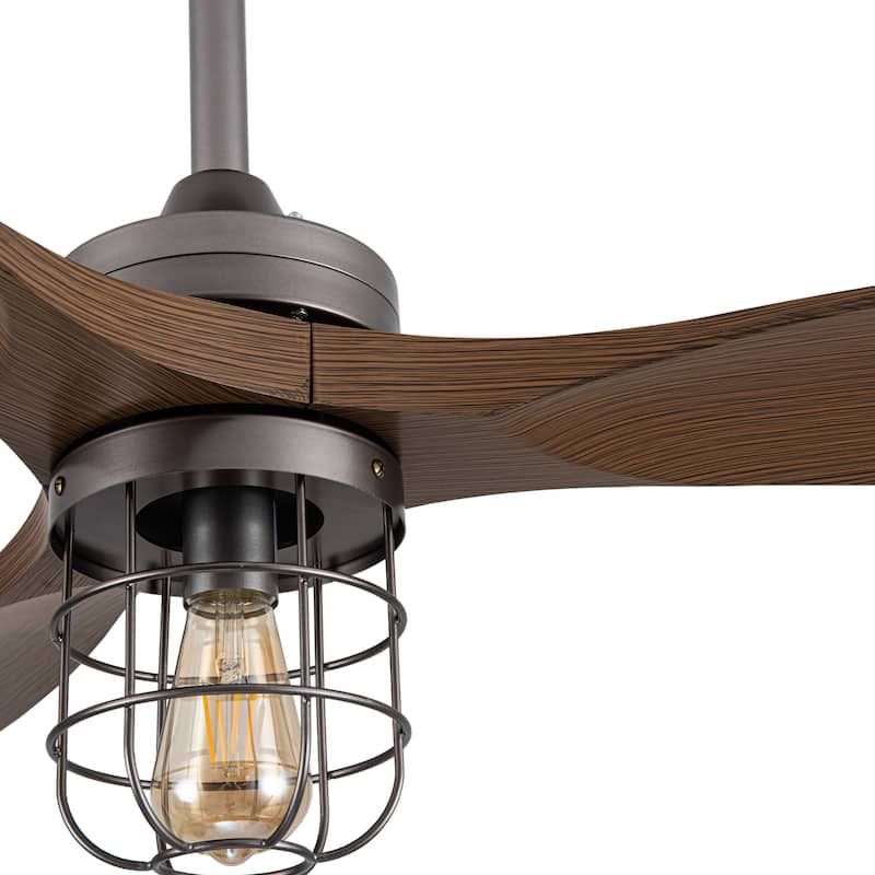 Metal Ceiling Fan Light with Remote