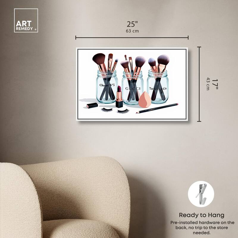 Glamour Glassware Canvas by Art Remedy