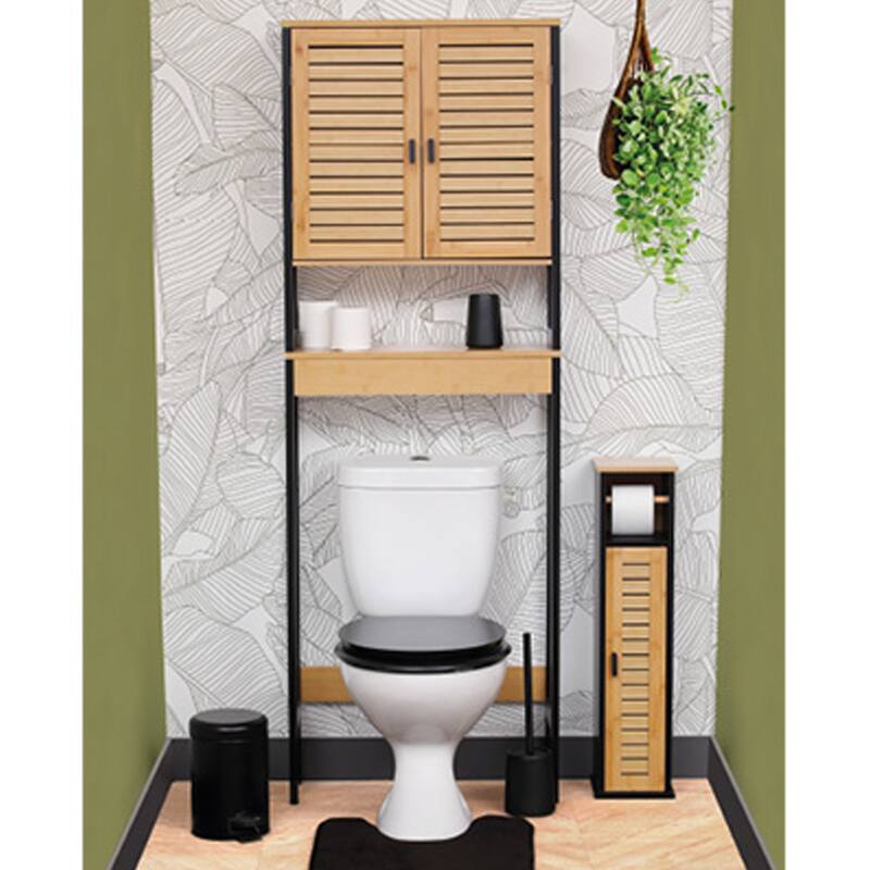 Toilet Paper Storage Cabinet with Dispenser Toilet Organizer - 7.2'L x 7.2"W x 29.9"H
