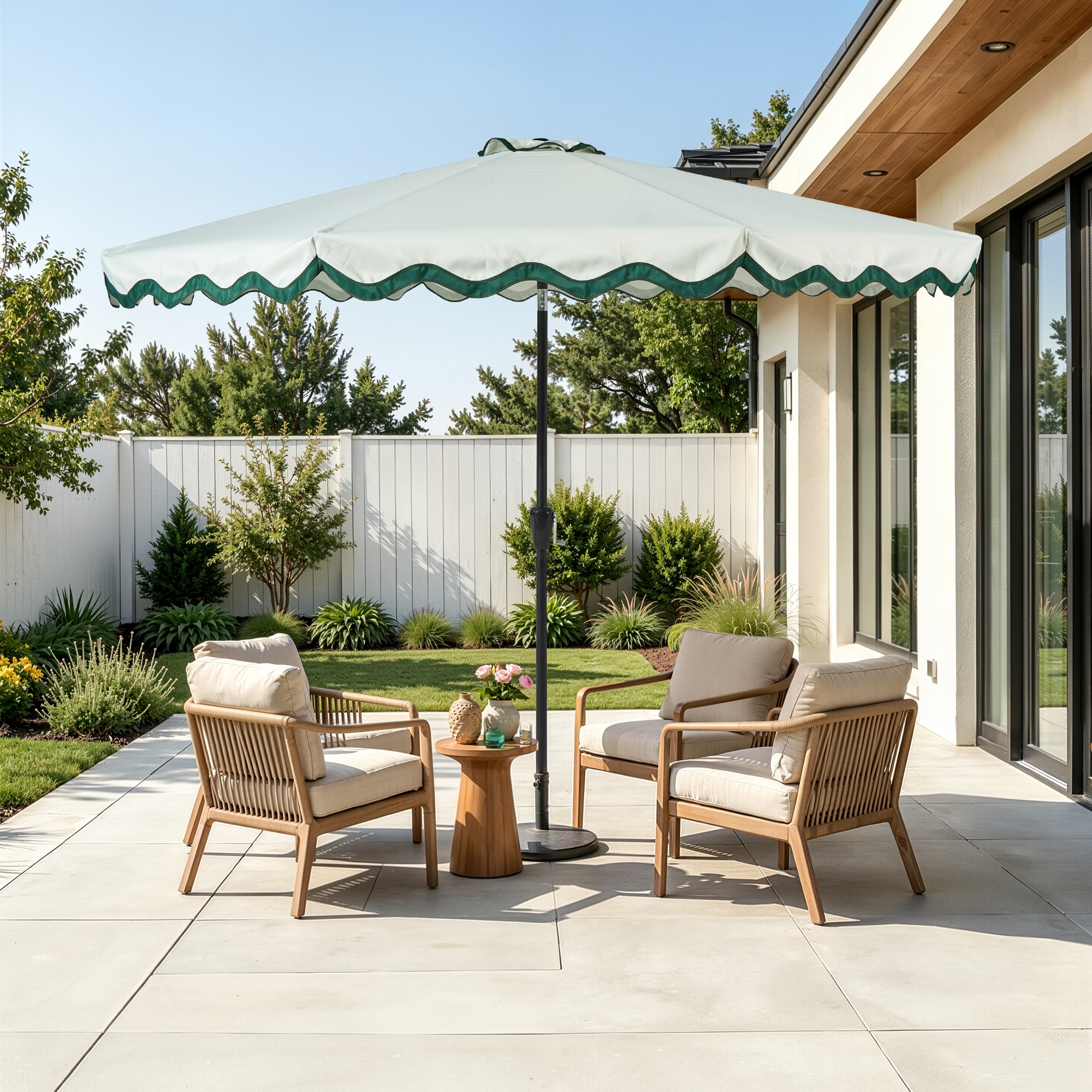 brown striped patio umbrella HEBEHO Outdoor 9ft, Garden parasol, Waterproof, Sun Protection, Folding Wooden Sun Shade Umbrella for Balcony, Deck, Patio, Beach Umbrella (Color : Black, Size : 270cm/9ft) : Patio a perfect balance of style and functionality 10' Rectangle Sunbrella Range Dune