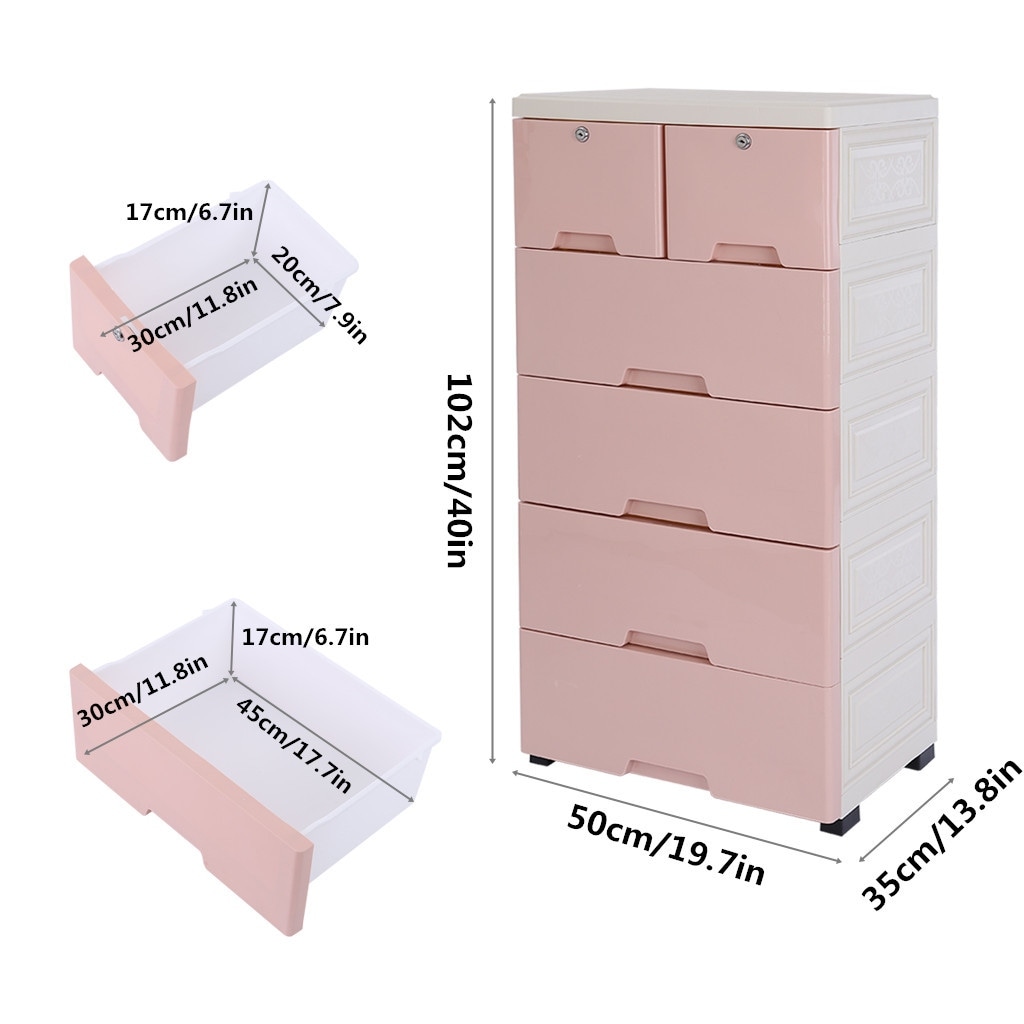 Shop Black Friday Deals On Plastic Drawers Storage Cabinet With 6 Drawers Closet Organizer Pink Overstock 32221766