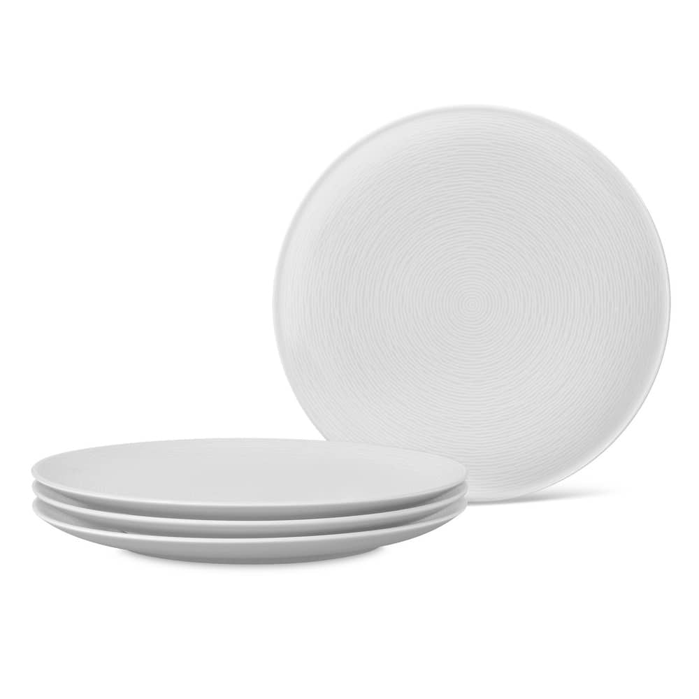 Noritake Colorscapes Swirl Set Of 4 Coupe Salad Plates, 8-1/4"