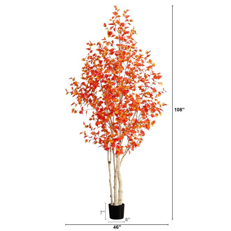 Potted Artificial Birch Tree - 9' - Unlit