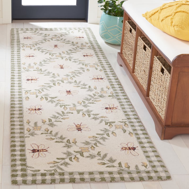 SAFAVIEH Handmade Chelsea Aubree French Country Trellis Wool Rug