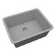 preview thumbnail 3 of 8, 23"x18" Quartz Single Bowl Sink, Drop-In/Undermount w/ Grid & Strainer.