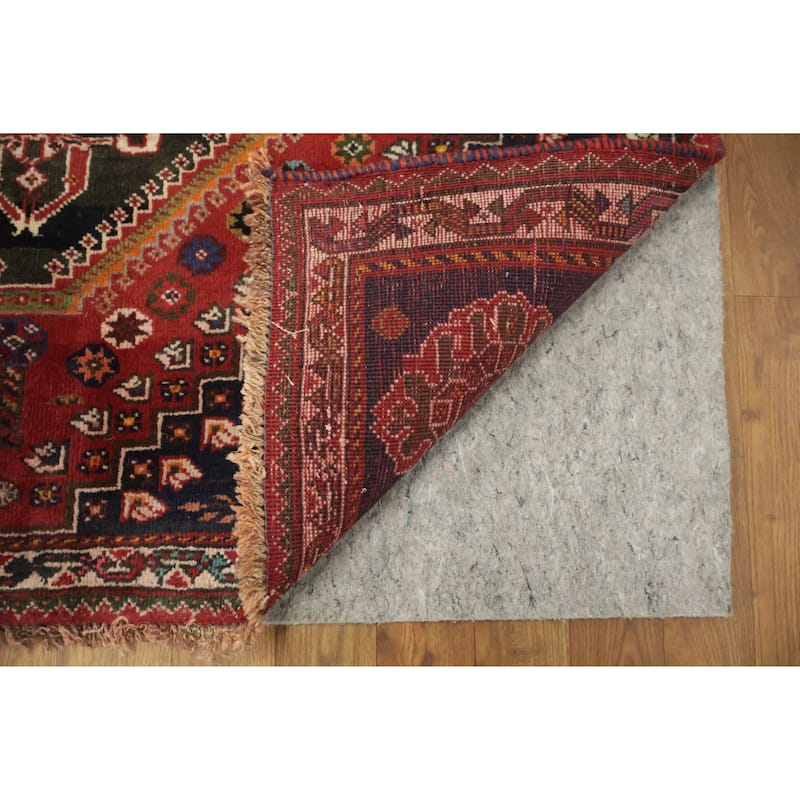 Hand Knotted Oriental 100% Wool Carpet Traditional Tribal Red Shiraz Area Rug - 6' 0'' X 4' 1''