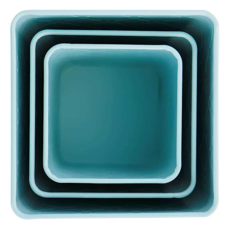 MegaChef 3 Piece Square Iron Canister Set