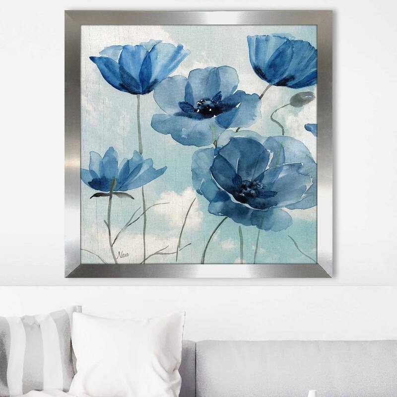 "Springing Up Blue" by Nan I Print on Acrylic