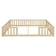 preview thumbnail 3 of 12, Nestfair Double Twin Floor Bed with Fence, Guardrails, without door