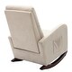 preview thumbnail 5 of 42, Roomfitters High Back Rocking Chair Nursery Chair, Comfortable Rocker Fabric Padded Seat, Modern High Back Armchair, Beige