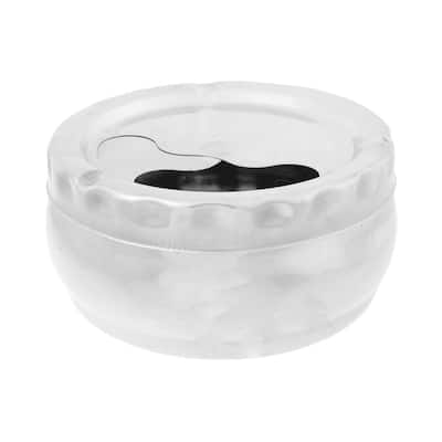 11.5cm Diameter Smoking Tobacco Cigarette Ashtray Family Office - Silver Tone