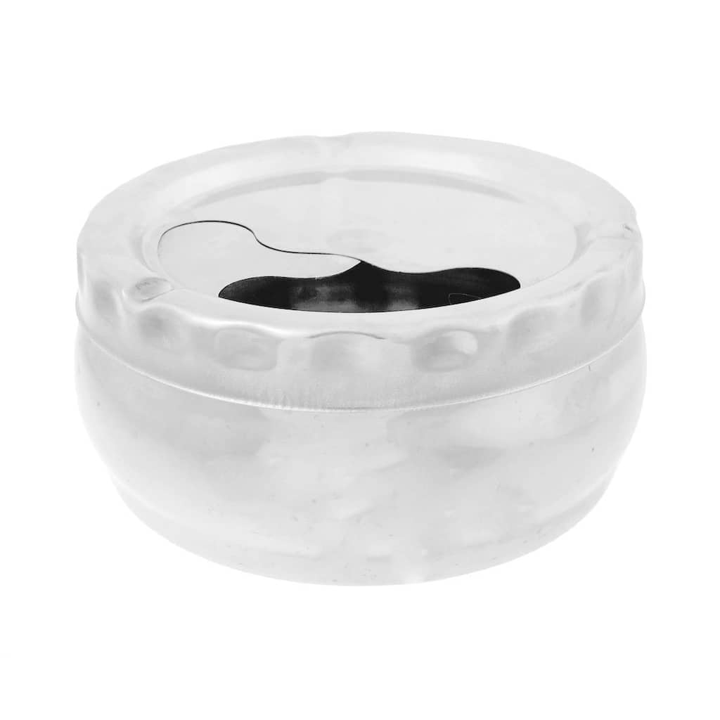 11.5cm Diameter Smoking Tobacco Cigarette Ashtray Family Office - Silver Tone