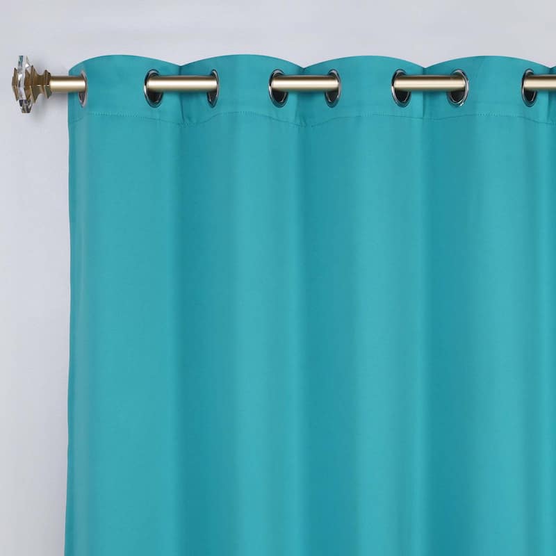 Superior Modern Solid Washable Room Darkening Blackout Curtains, Set of 2 Panels