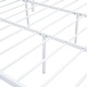 preview thumbnail 9 of 7, White Full Size Bed Frame Metal Platform with Wood Headboard Footboard, Heavy Duty Steel Slats Support/ No Box Spring Required