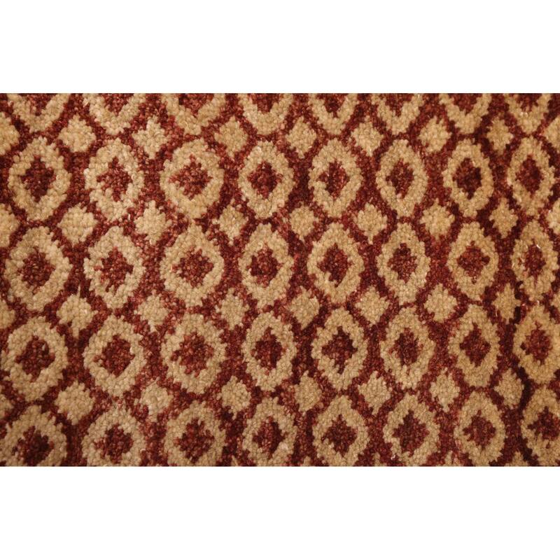 ECARPETGALLERY Hand-knotted Peshawar Ziegler Brown, Khaki Wool Rug - 9'10 x 13'1