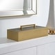 preview thumbnail 7 of 6, Rectangular Box with Lift Off Lid - 14" - Gray and Brass Finish