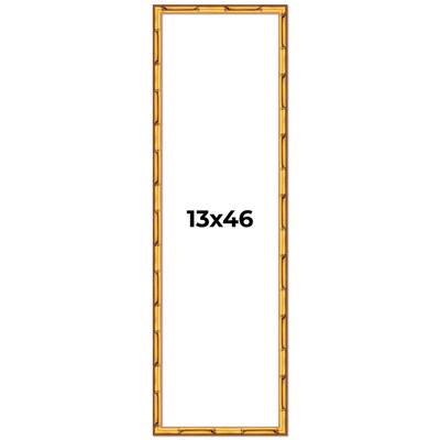 13x46 Frame Gold Bamboo Picture Frame Modern Photo Frame Includes UV Acrylic Shatter Guard Front Acid Free Foam Backing Board