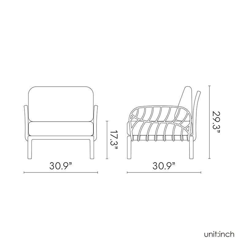 Laurel Resin All Weather Club Chair with Cushions
