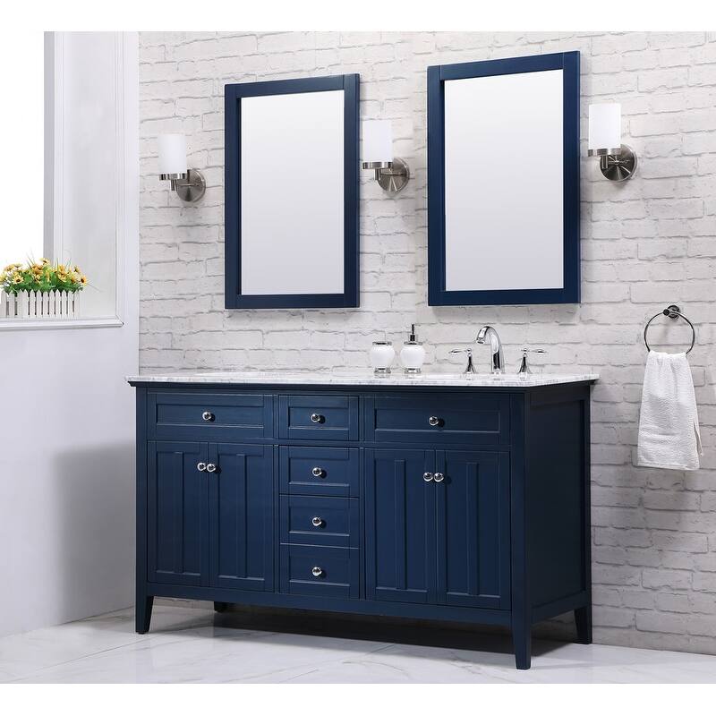 Modern 60" Double Bathroom Vanity Set