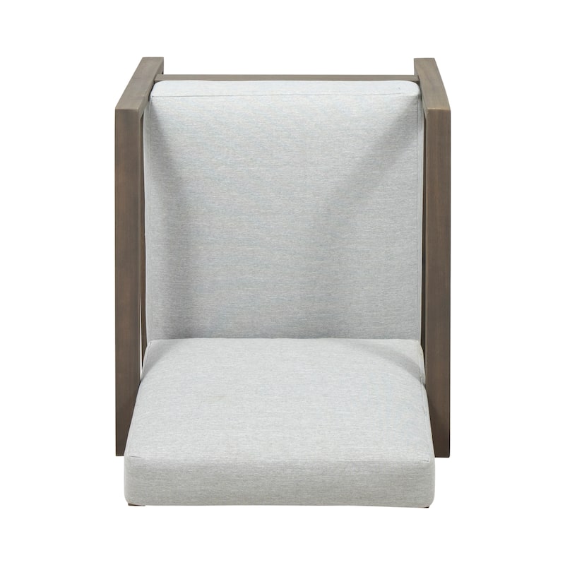 Norton Acacia Wood Outdoor Club Chair with Cushion by Christopher Knight Home