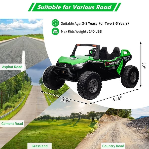 slide 2 of 31, 24V 2 Seater Ride On Car for Kids, 4WD Utv Electric Cars