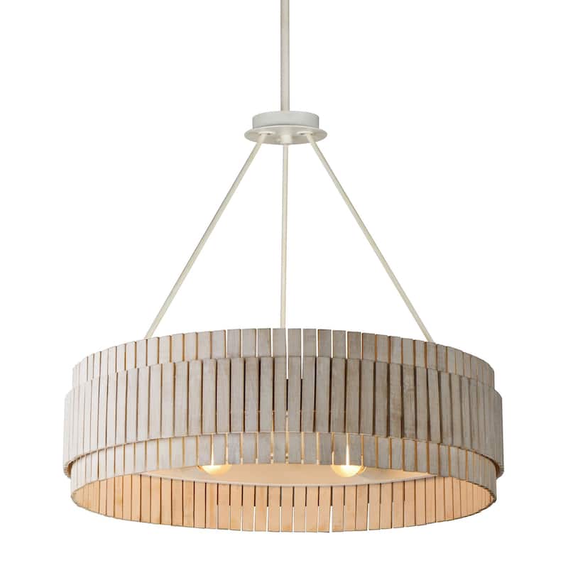 Maxim 14456WWT Satori 6 Light 31" Wide Ring Chandelier - Ecru