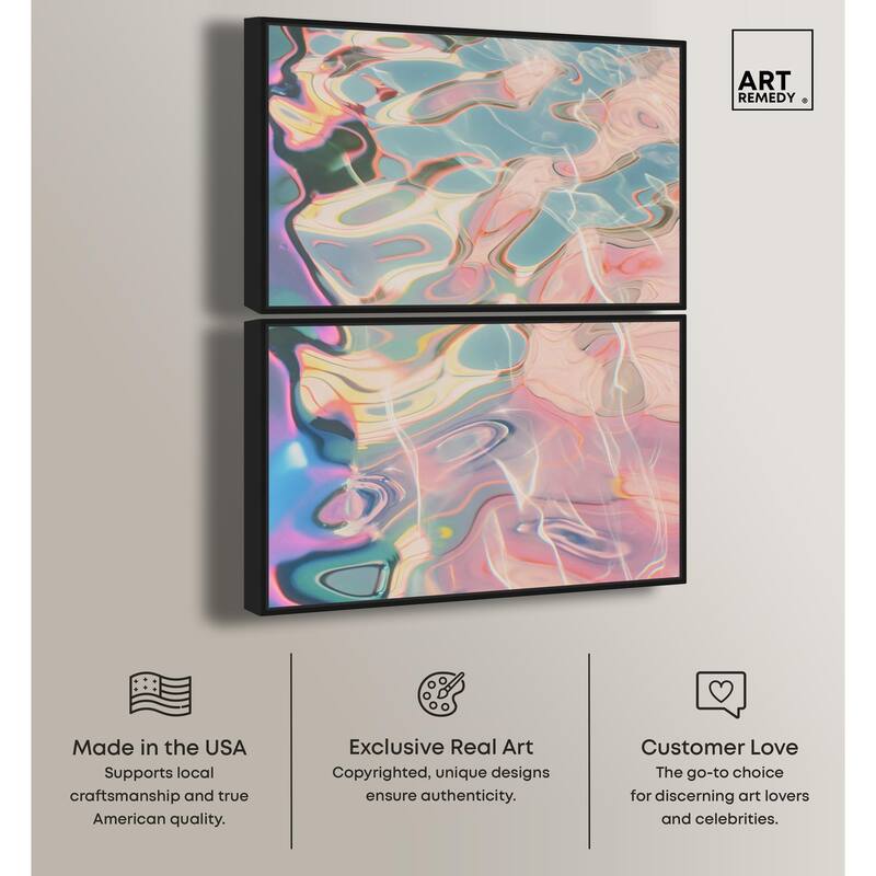 Metallic Drift I Canvas Set of 2 by Art Remedy