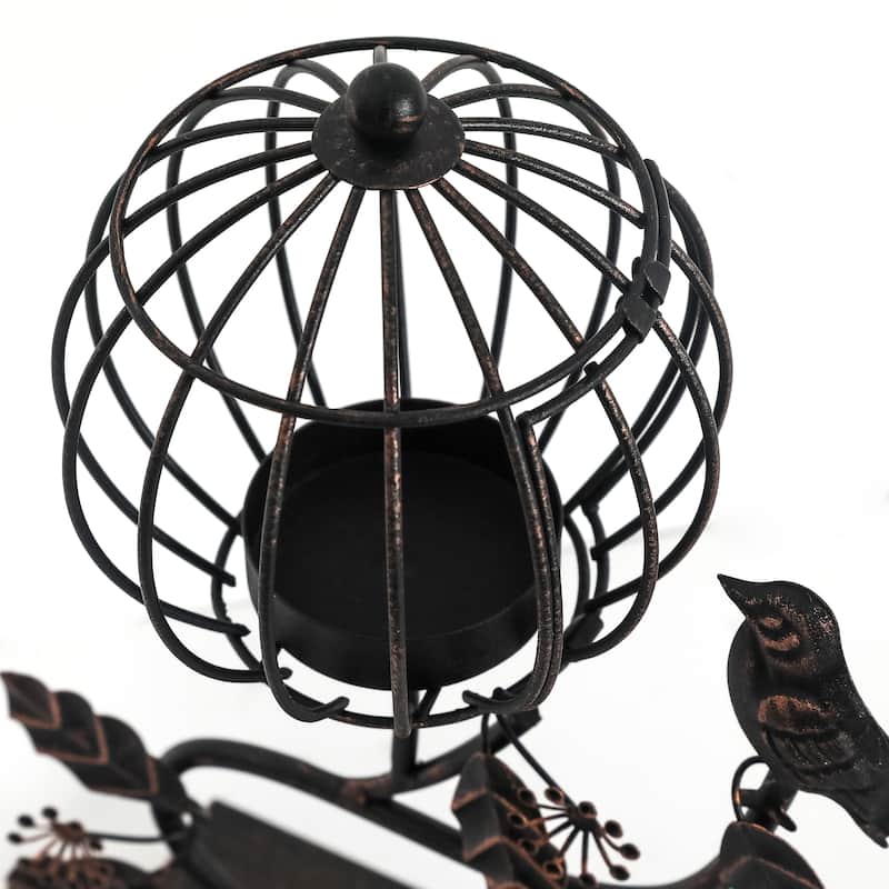 Adeco Birdcage Style Hanging Candle Holder Stand Vintage Lantern