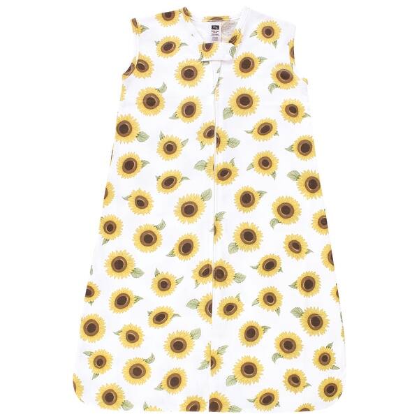 slide 1 of 1, Hudson Baby Infant Girl Cotton Sleeveless Wearable Sleeping Bag, Sack, Blanket, Sunflower