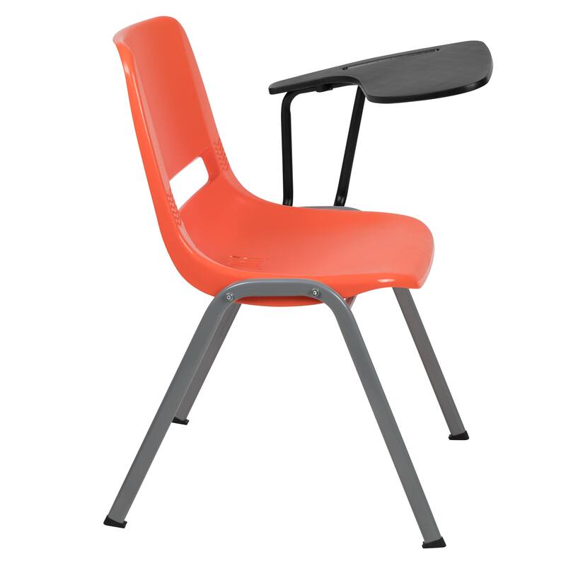 5 Pack Ergonomic Shell Chair with Left Handed Flip-Up Tablet Arm