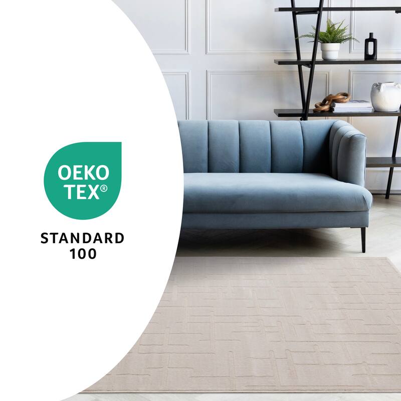 White Lines Design High-Traffic Rug