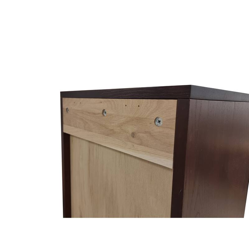 Palace Imports 100% Solid European Oak Hardwood Modular China Cabinet with Shaker and Tinted Glass Doors - 64" Wide, 71.5" Tall