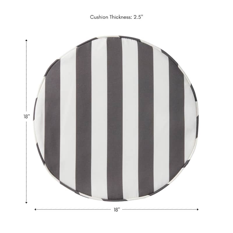 Greendale Home Fashions 18" Round Outdoor Chair Pad (Set of 2)