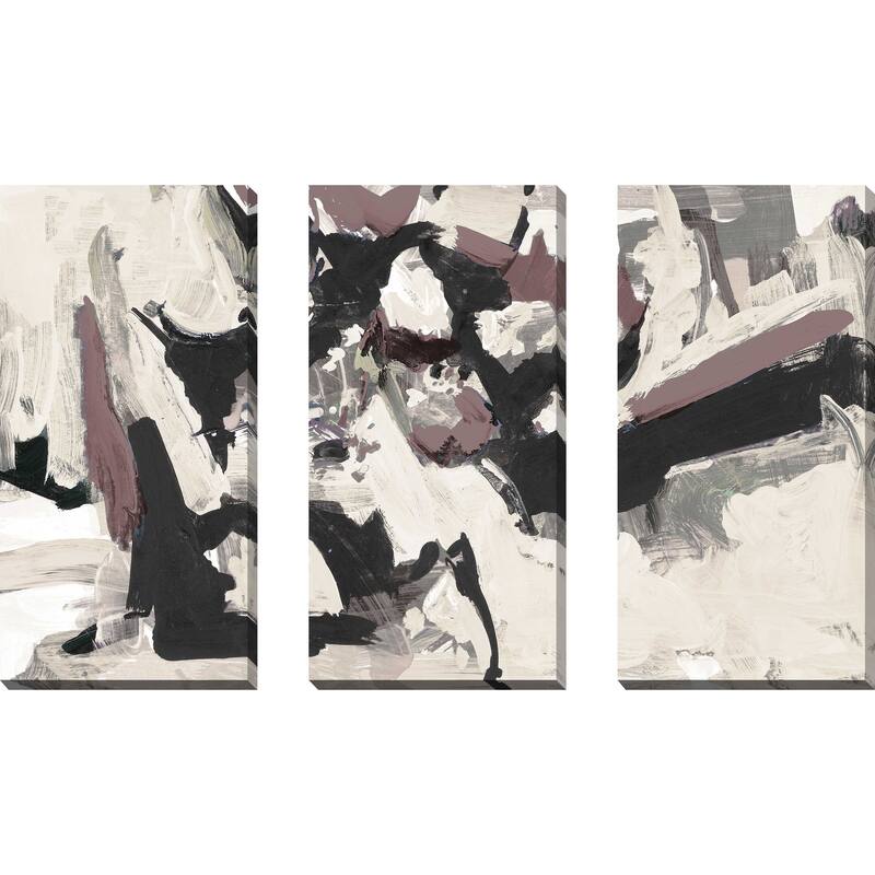 "Dark Remembrance I" by Jane Slivka 3 Piece Set on Canvas