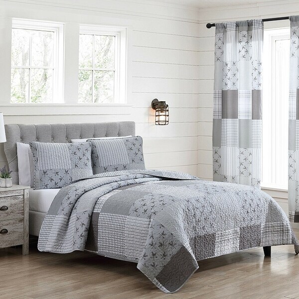 Farmhouse Patchwork Quilt Bed Set King 